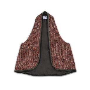 Gilet en laine tricoté tons d'automne